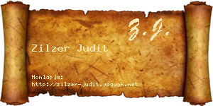 Zilzer Judit névjegykártya
